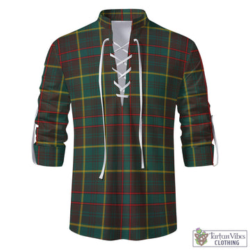 Ontario Province Canada Tartan Men's Scottish Traditional Jacobite Ghillie Kilt Shirt
