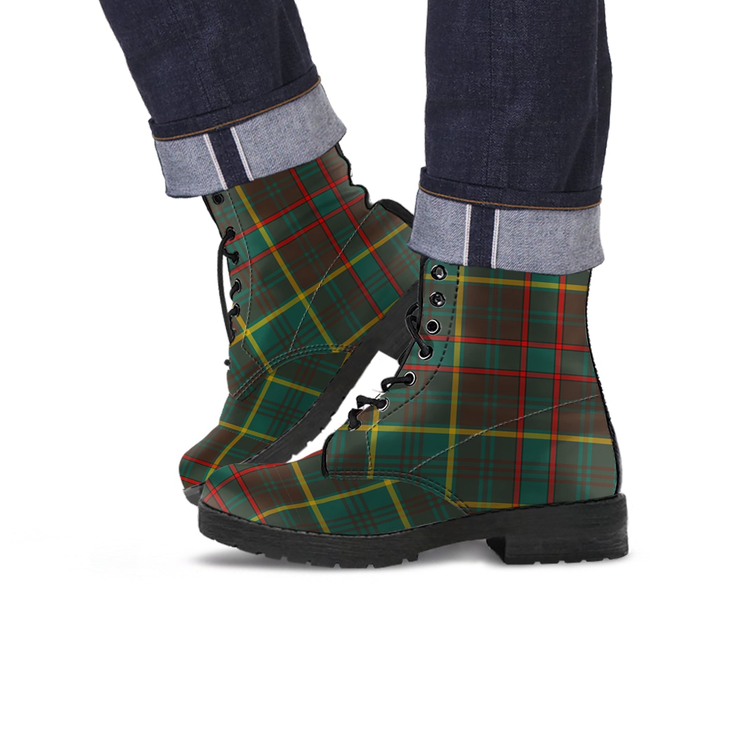 ontario-province-canada-tartan-leather-boots
