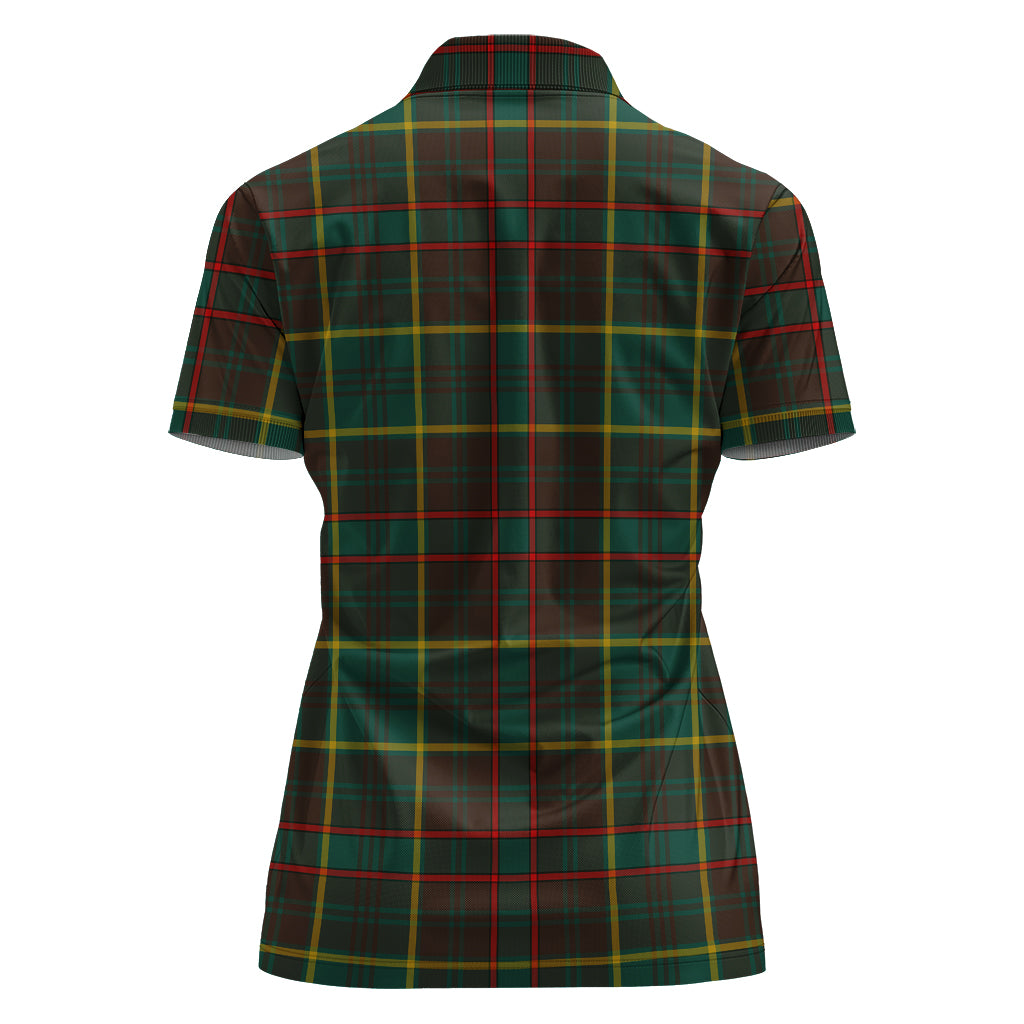 ontario-province-canada-tartan-polo-shirt-for-women