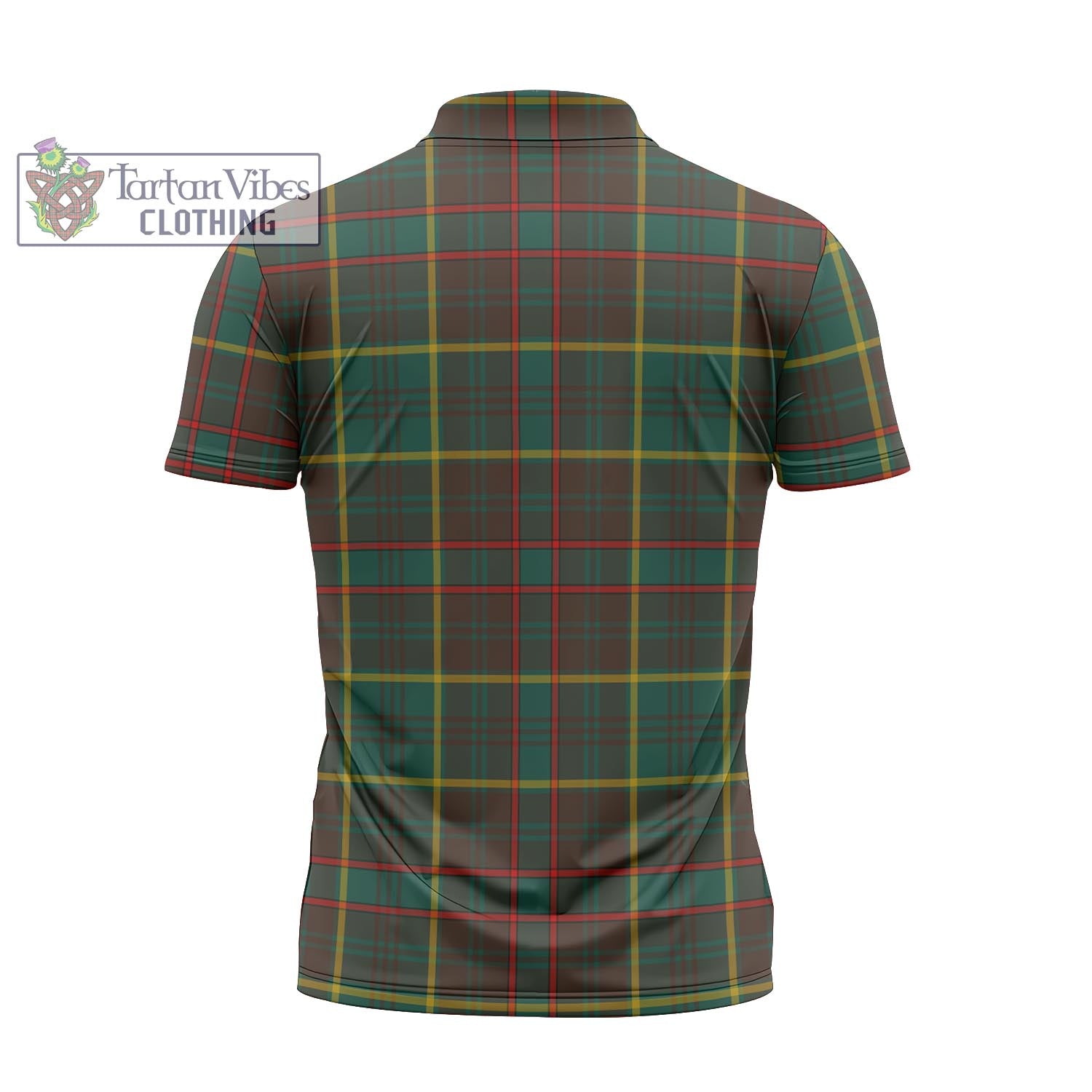 Tartan Vibes Clothing Ontario Province Canada Tartan Zipper Polo Shirt
