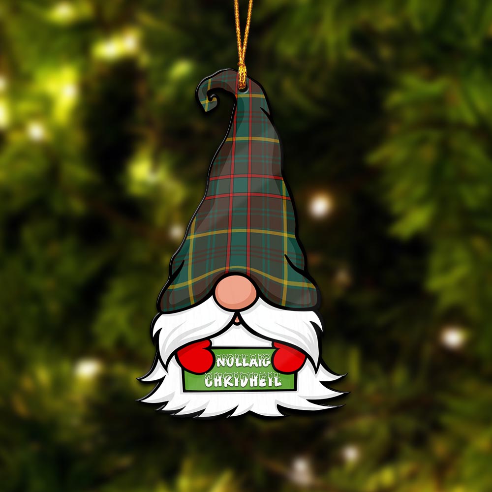 Ontario Province Canada Gnome Christmas Ornament with His Tartan Christmas Hat - Tartanvibesclothing Shop
