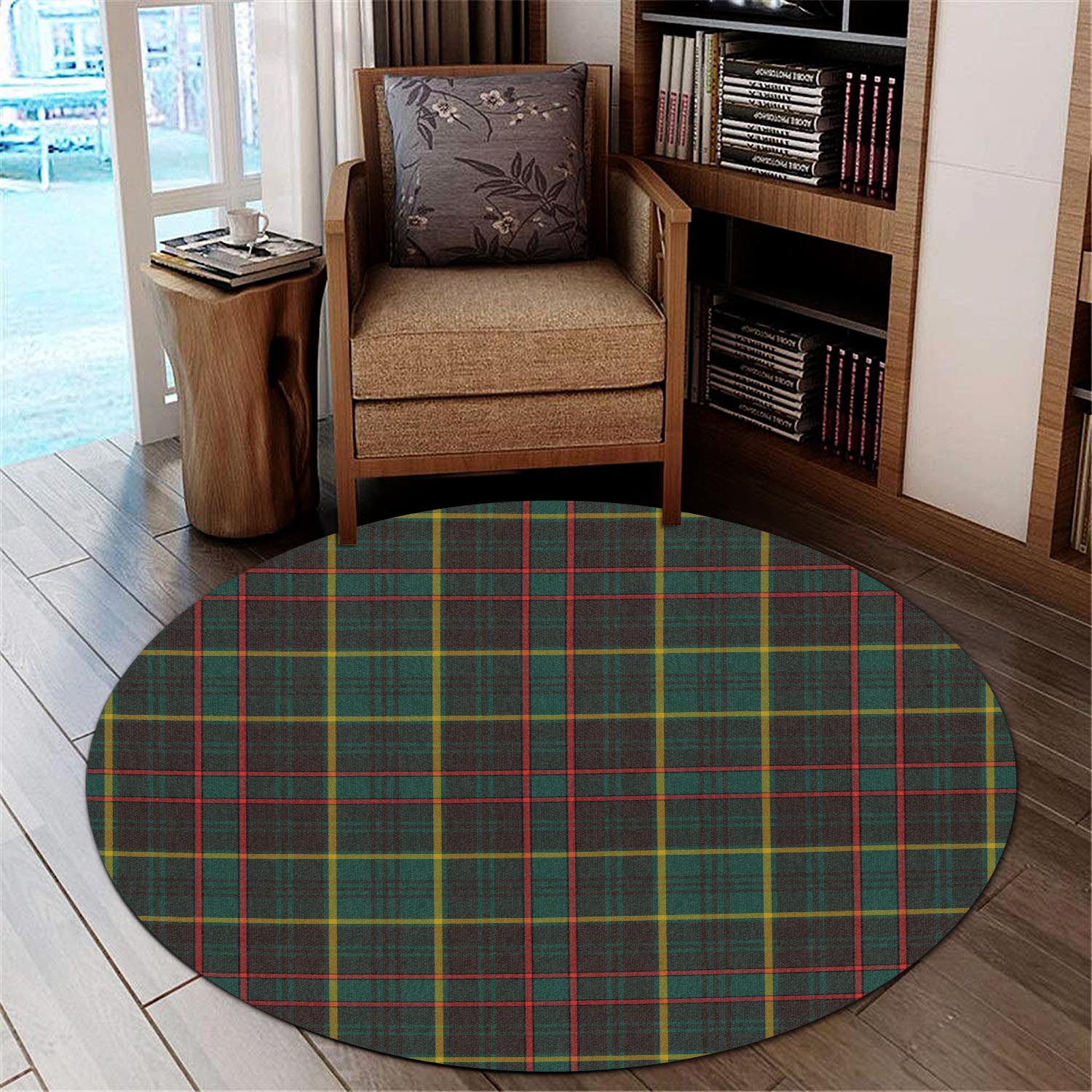 ontario-province-canada-tartan-round-rug