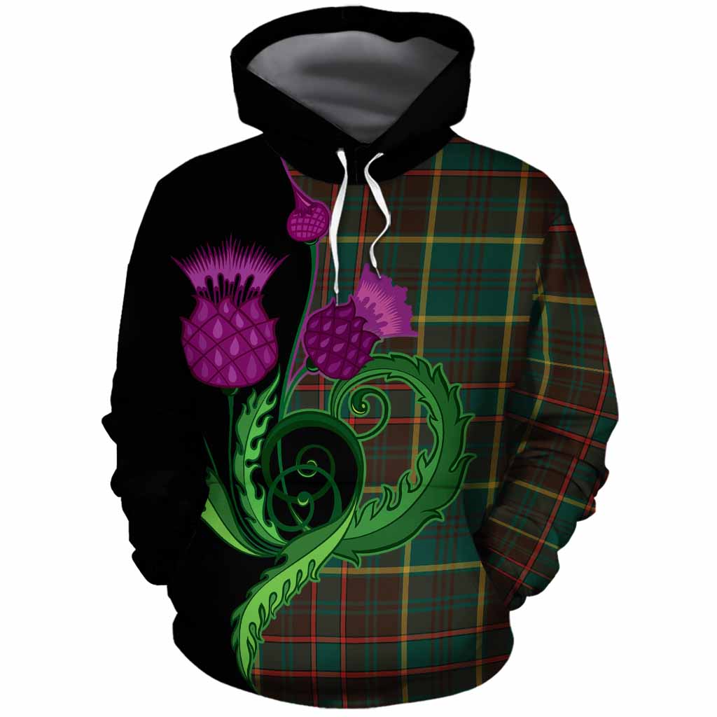 Ontario Province Canada Tartan Cotton Hoodie Traditional Scottish Thistle
