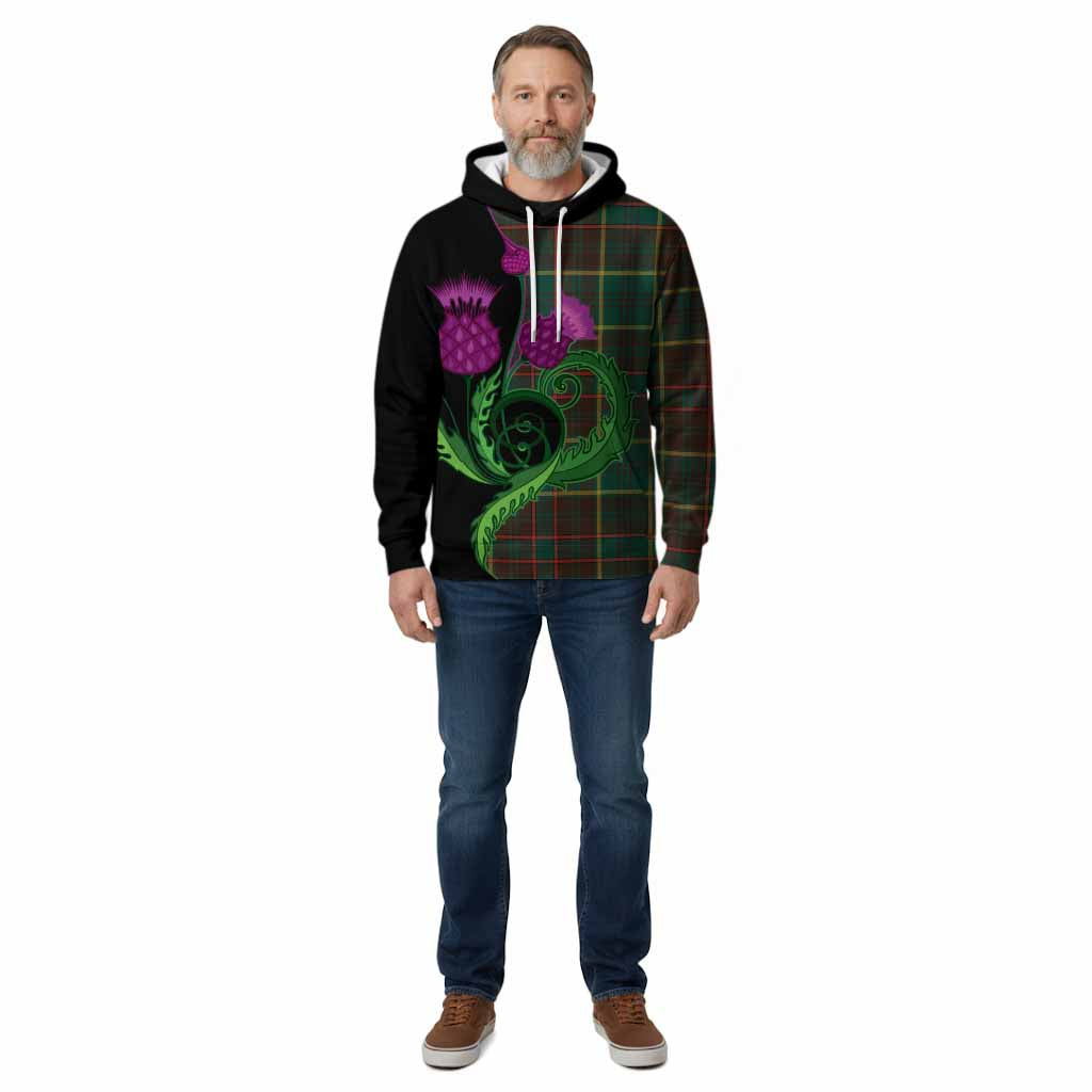 Ontario Province Canada Tartan Cotton Hoodie Traditional Scottish Thistle