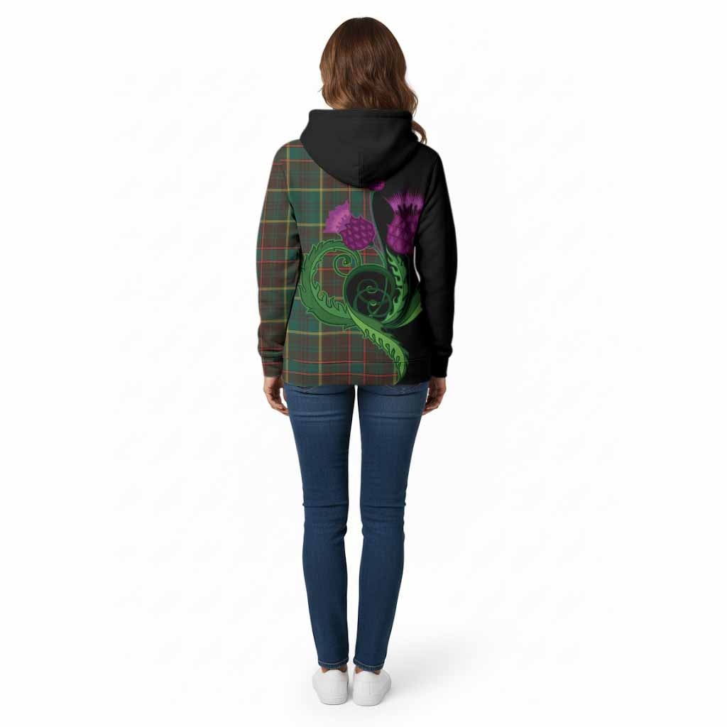 Ontario Province Canada Tartan Cotton Hoodie Traditional Scottish Thistle