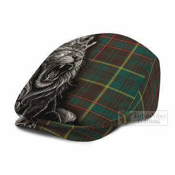 Ontario Province Canada Tartan Flat Cap, Jeff Cap Roaring Lion Heritage