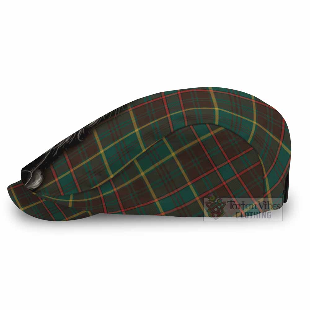 Ontario Province Canada Tartan Flat Cap, Jeff Cap Roaring Lion Heritage