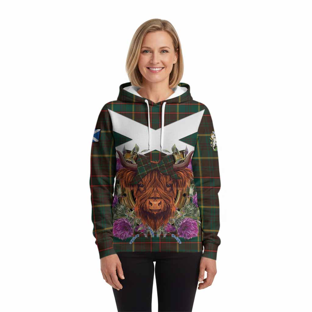 Ontario Province Canada Tartan Hoodie Scottish Thistle Heilan Coo