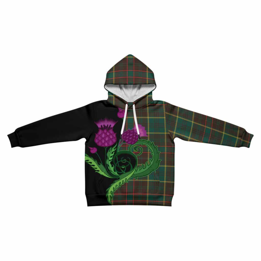 Ontario Province Canada Tartan Kid Hoodie Traditional Scottish Thistle