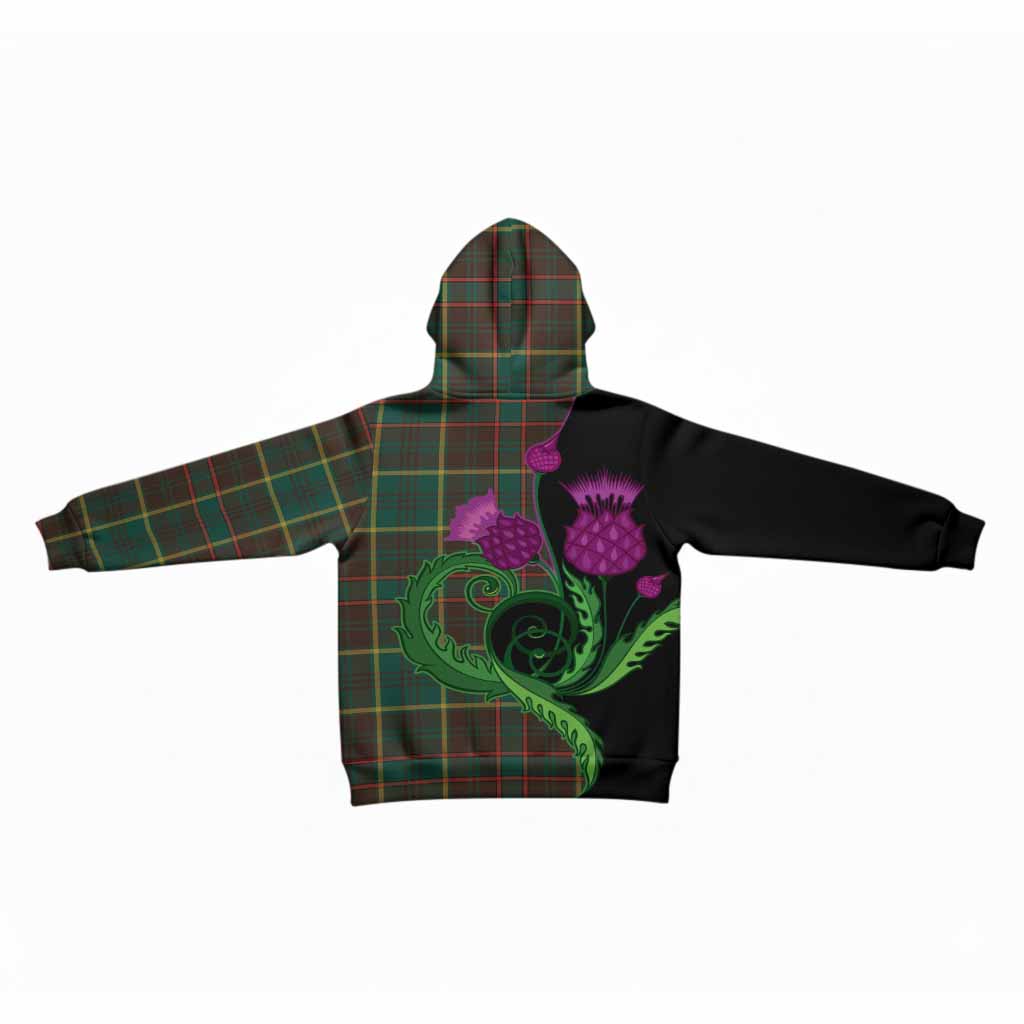 Ontario Province Canada Tartan Kid Hoodie Traditional Scottish Thistle
