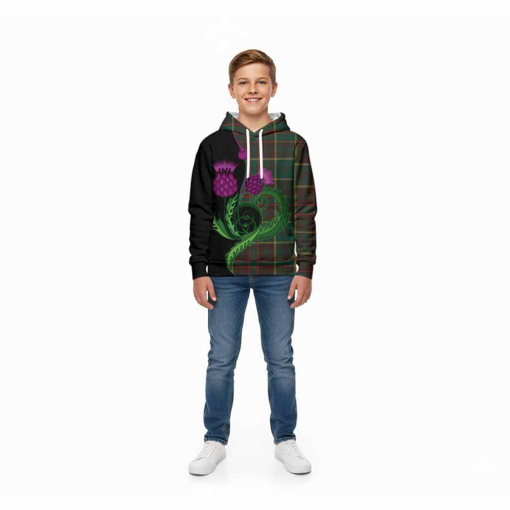 Ontario Province Canada Tartan Kid Hoodie Traditional Scottish Thistle