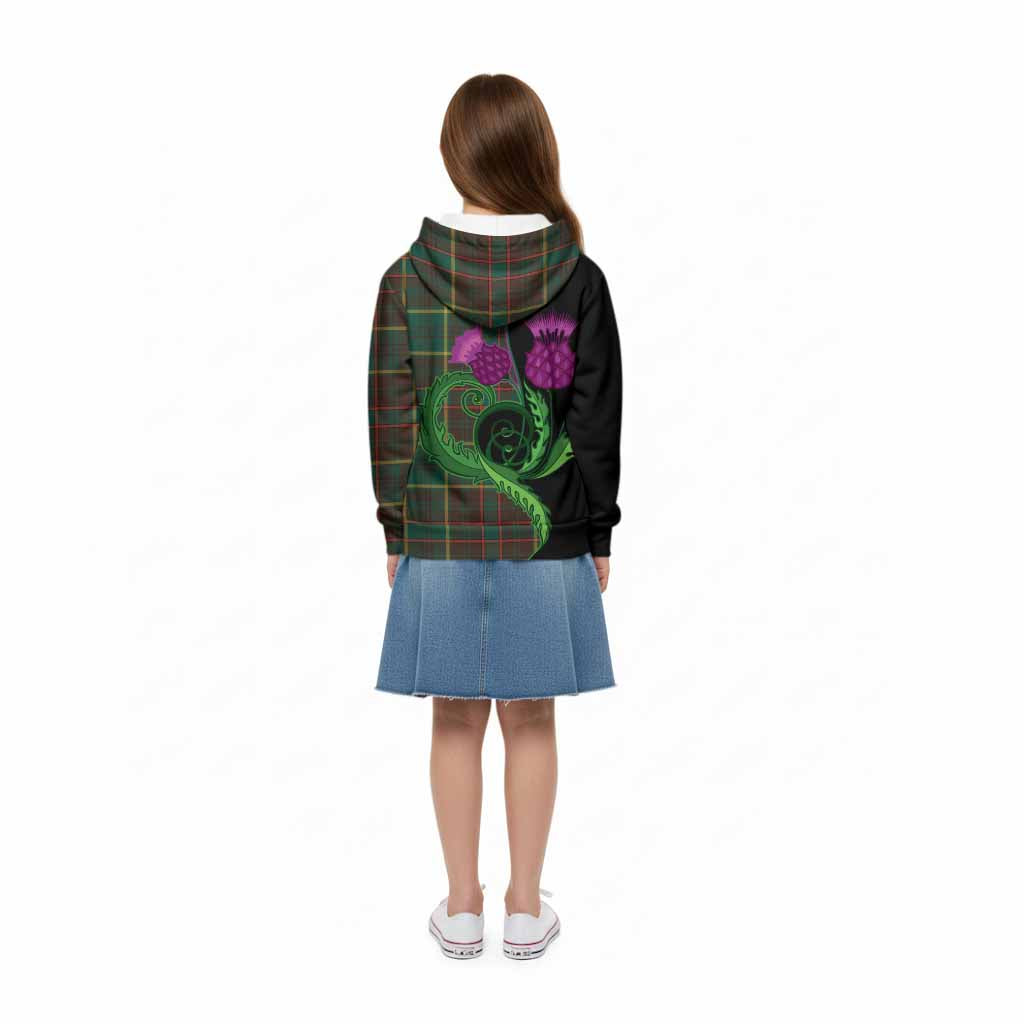 Ontario Province Canada Tartan Kid Hoodie Traditional Scottish Thistle