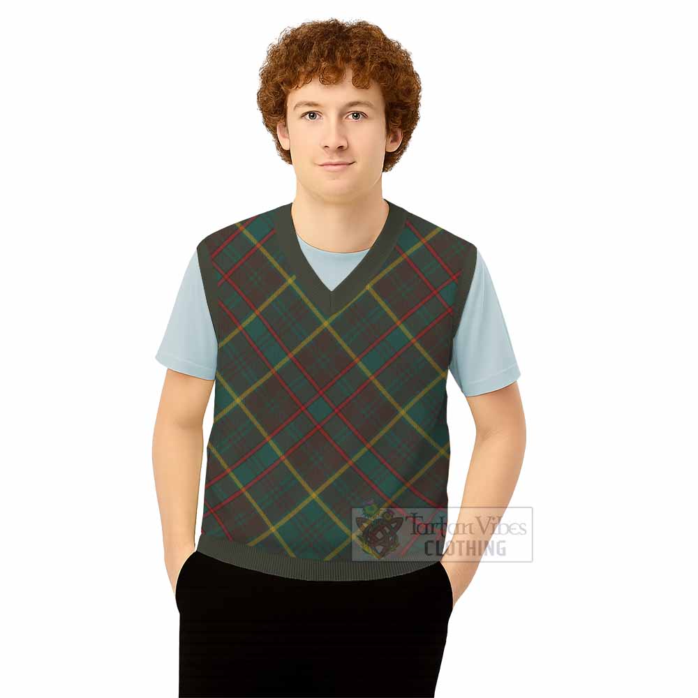 Ontario Province Canada Tartan  Knitted V-Neck Vest Cross Style