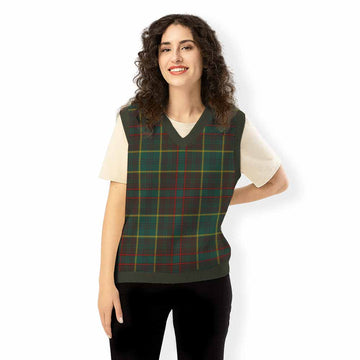 Ontario Province Canada Tartan Knitted V-Neck Vest - Tartan Vibes Clothing