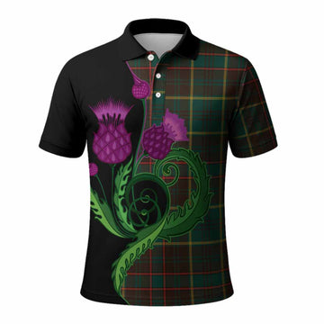 Ontario Province Canada Tartan Polo Shirt Traditional Scottish Thistle