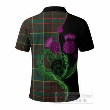 Ontario Province Canada Tartan Polo Shirt Traditional Scottish Thistle