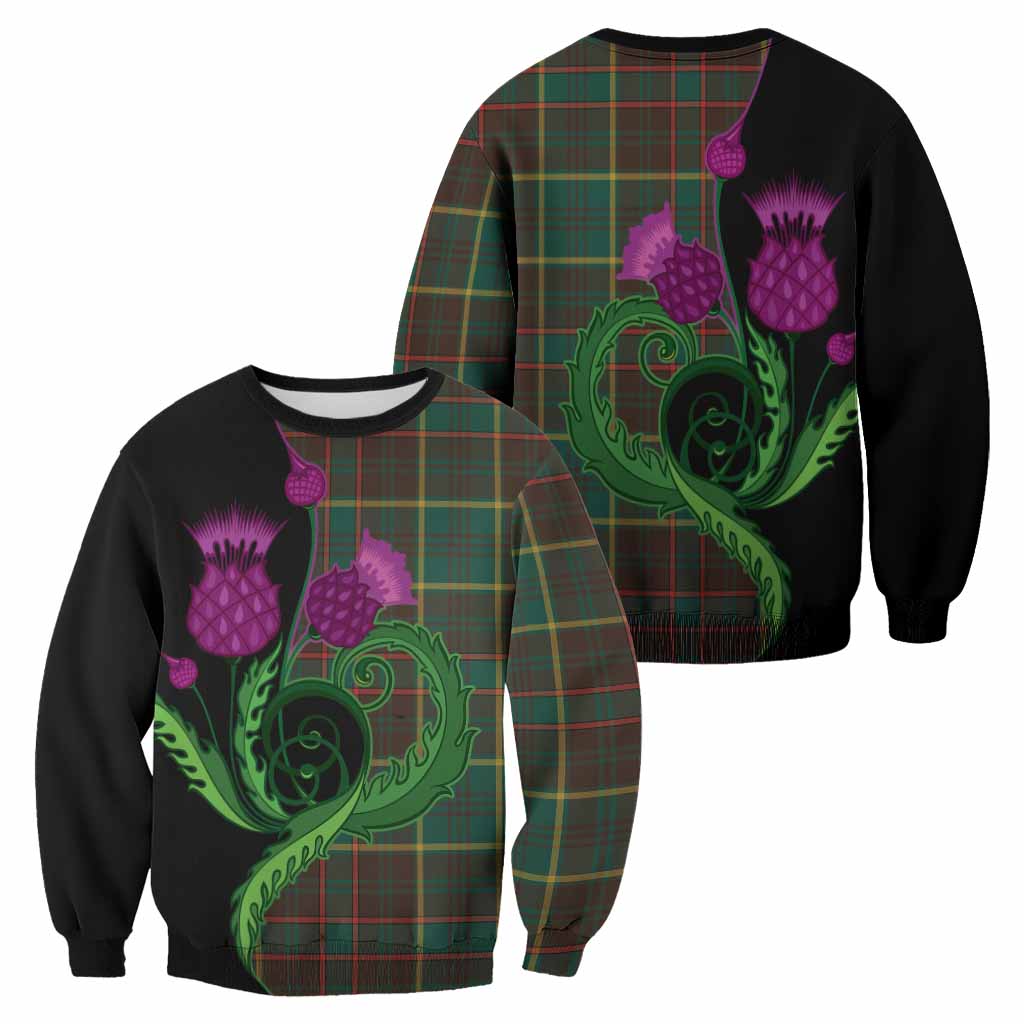 Ontario Province Canada Tartan Sweatshirt Traditional Scottish Thistle