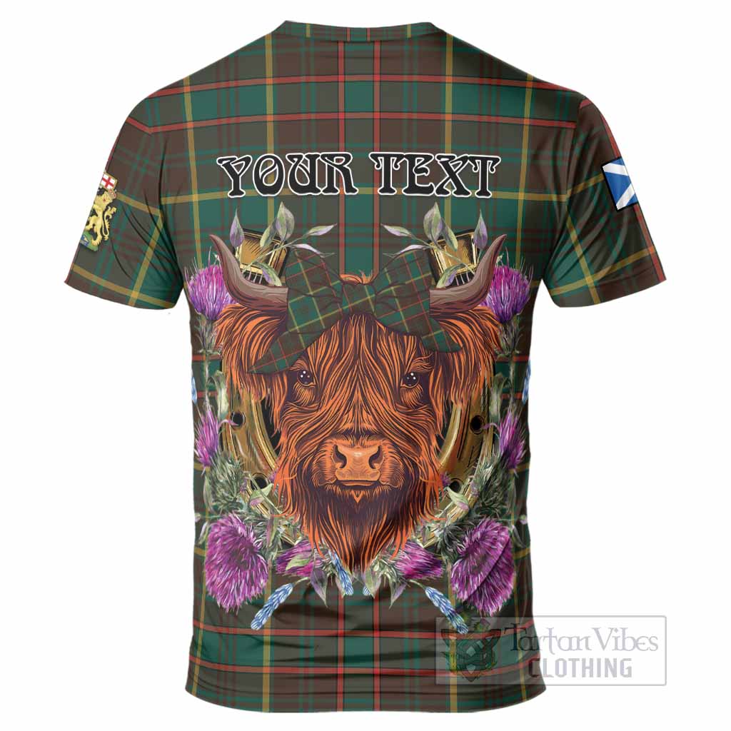 Ontario Province Canada Tartan T-Shirt Scottish Thistle Heilan Coo