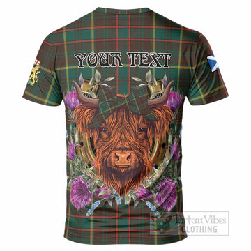 Ontario Province Canada Tartan T-Shirt Scottish Thistle Heilan Coo