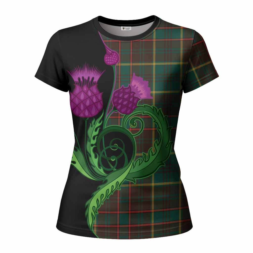 Ontario Province Canada Tartan Women T shirt Traditional Scottish Thistle