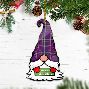 O'Riagain Gnome Christmas Ornament with His Tartan Christmas Hat