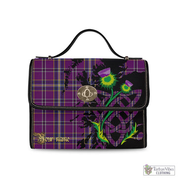 Tartan Vibes Clothing O'Riagain Tartan Waterproof Canvas Bag with Scotland Map and Thistle Celtic Accents