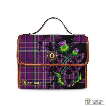 Tartan Vibes Clothing O'Riagain Tartan Waterproof Canvas Bag with Scotland Map and Thistle Celtic Accents
