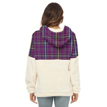 O'Riagain Tartan Half Style Women's Borg Fleece Hoodie with Half Zip - Tartan Vibes Clothing