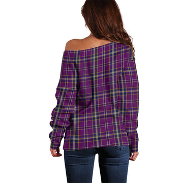 O'Riagain Tartan Off Shoulder Women Sweater - Tartanvibesclothing