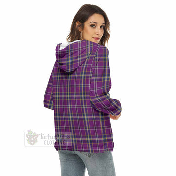 Tartan Vibes Clothing O'Riagain Tartan Women's Borg  Half Zip Fleece Hoodie