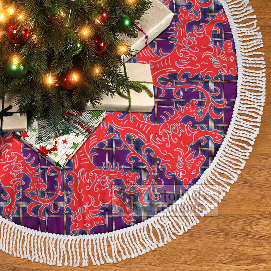O'Riagain Tartan Christmas Tree Skirt Lion Rampant Style - Tartan Vibes Clothing