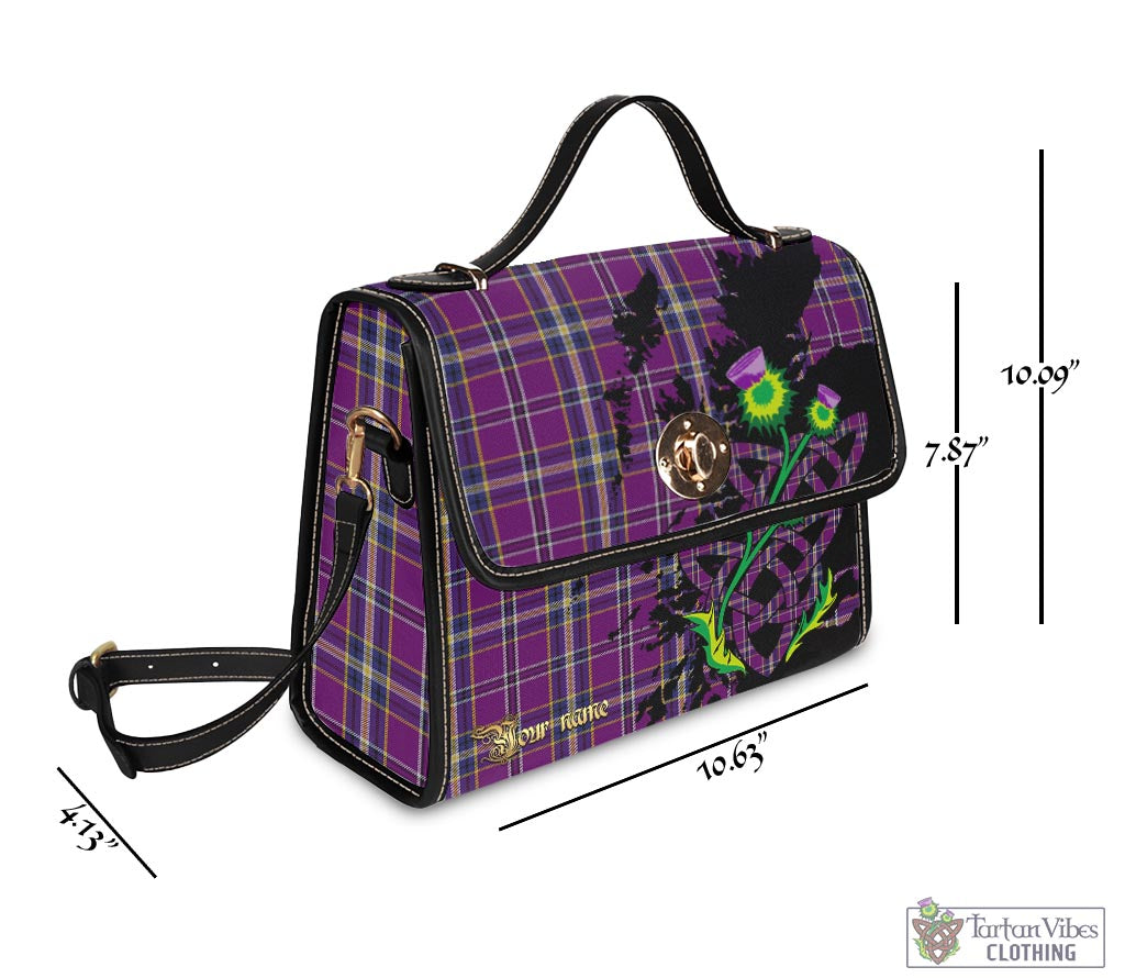 Tartan Vibes Clothing O'Riagain Tartan Waterproof Canvas Bag with Scotland Map and Thistle Celtic Accents