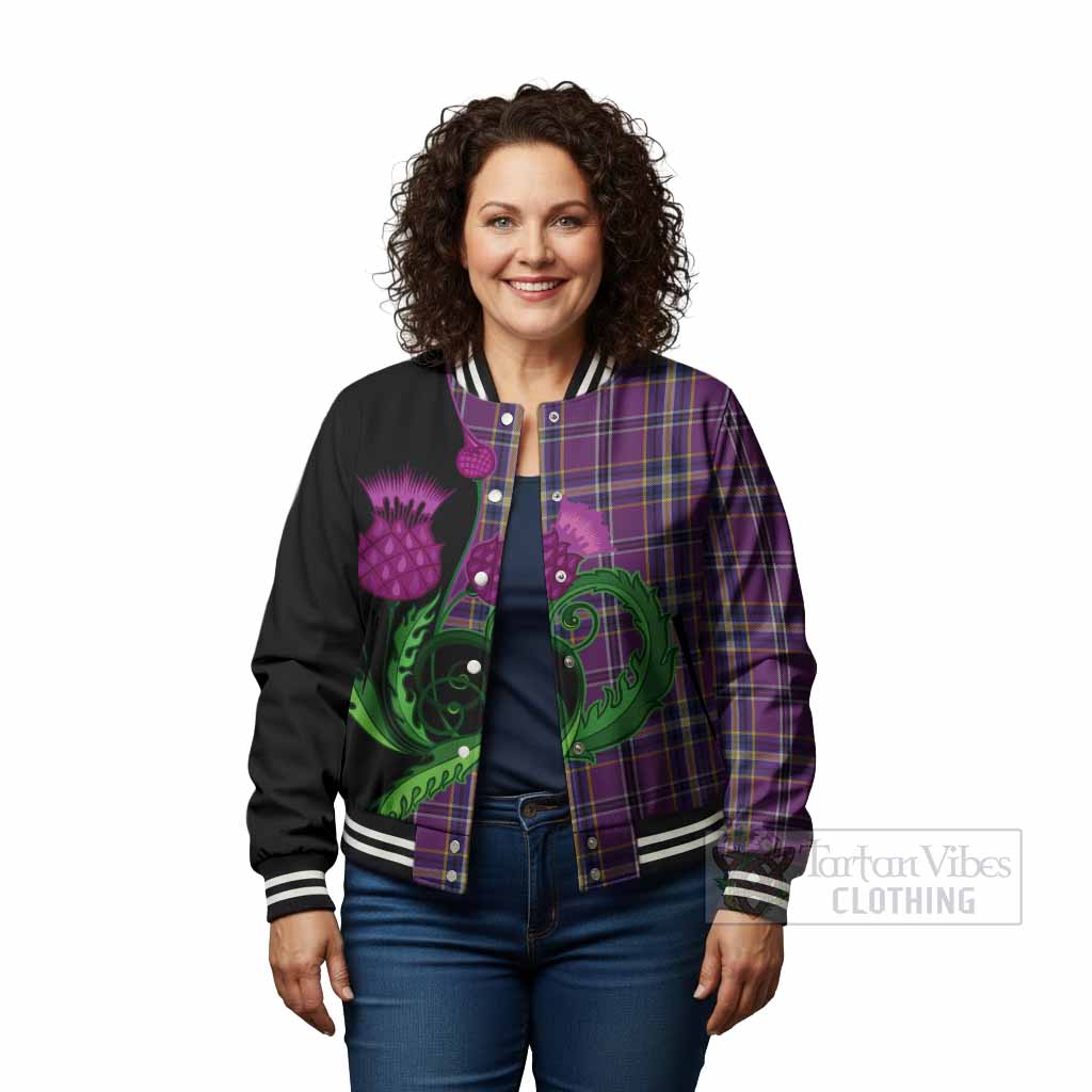 O'Riagain Tartan Baseball Jacket Traditional Scottish Thistle