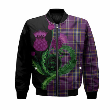 O'Riagain Tartan Bomber Jacket Traditional Scottish Thistle