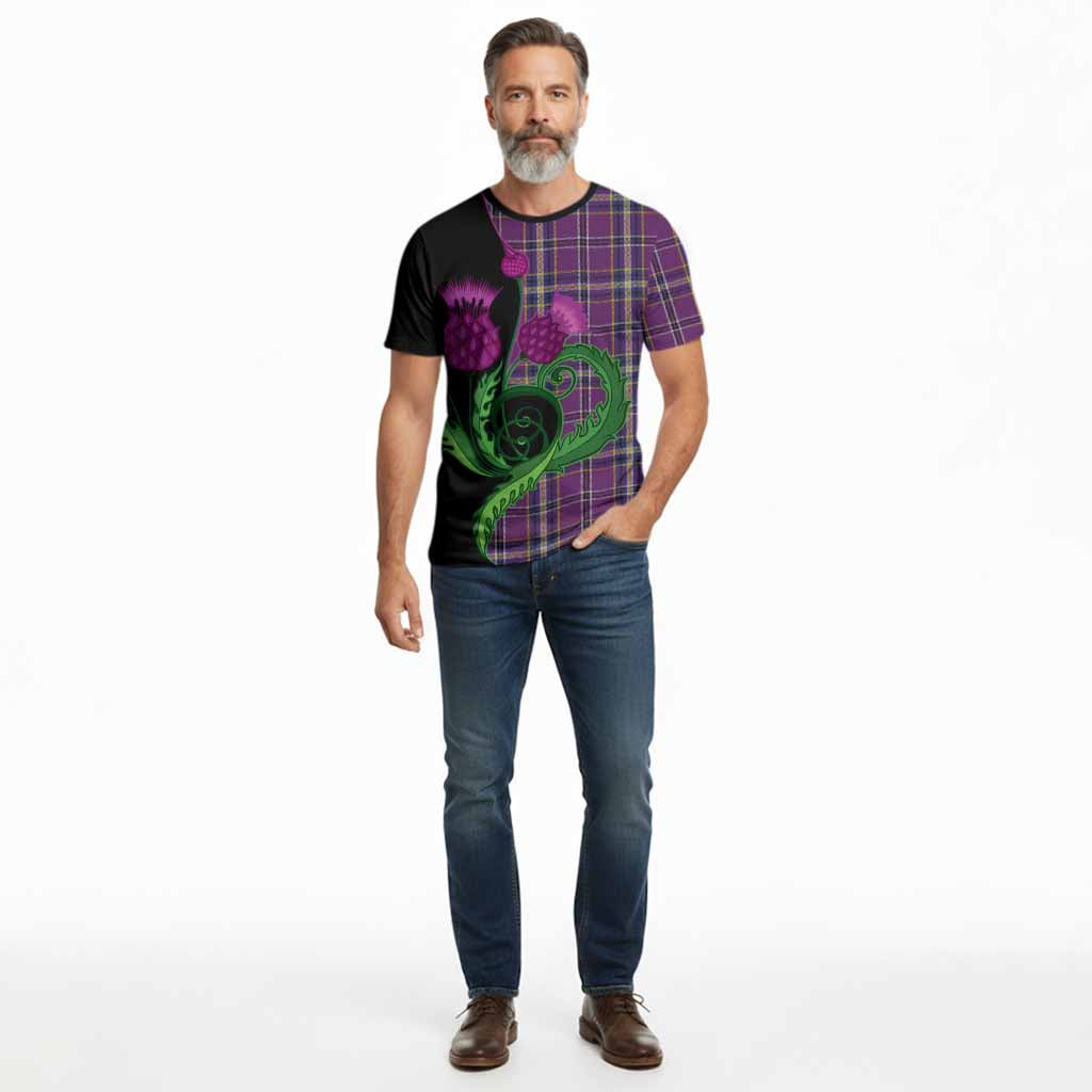 O'Riagain Tartan Cotton T-shirt Traditional Scottish Thistle