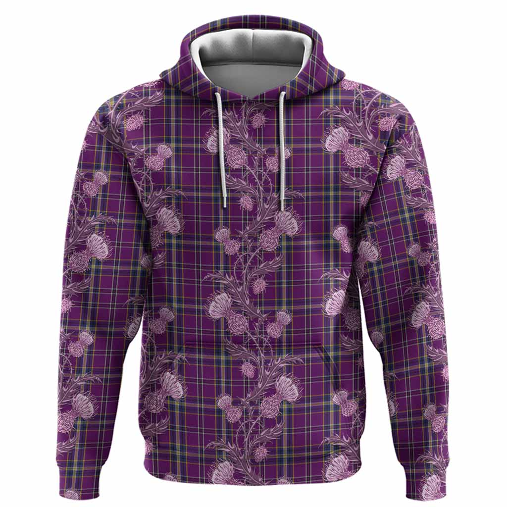 O'Riagain Tartan Hoodie Seamless Scottish Thistle Flowers