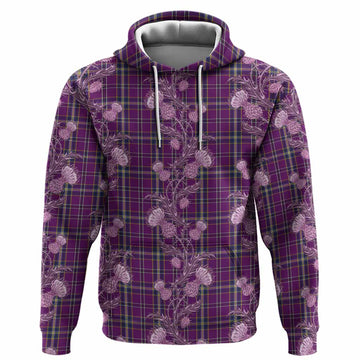 O'Riagain Tartan Hoodie Seamless Scottish Thistle Flowers