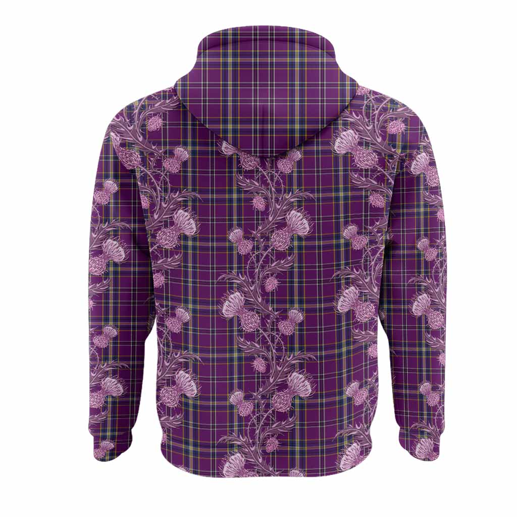 O'Riagain Tartan Hoodie Seamless Scottish Thistle Flowers