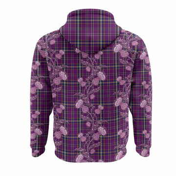 O'Riagain Tartan Hoodie Seamless Scottish Thistle Flowers