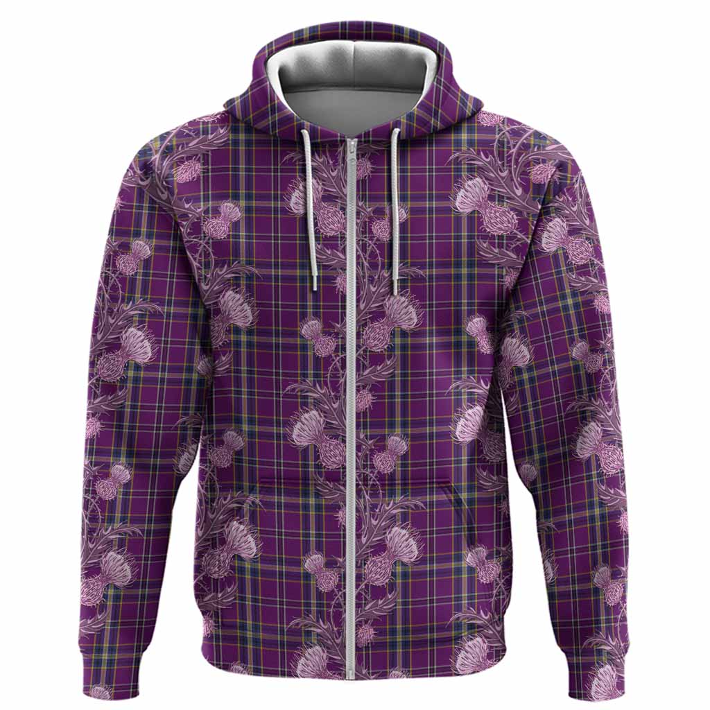 O'Riagain Tartan Hoodie Seamless Scottish Thistle Flowers