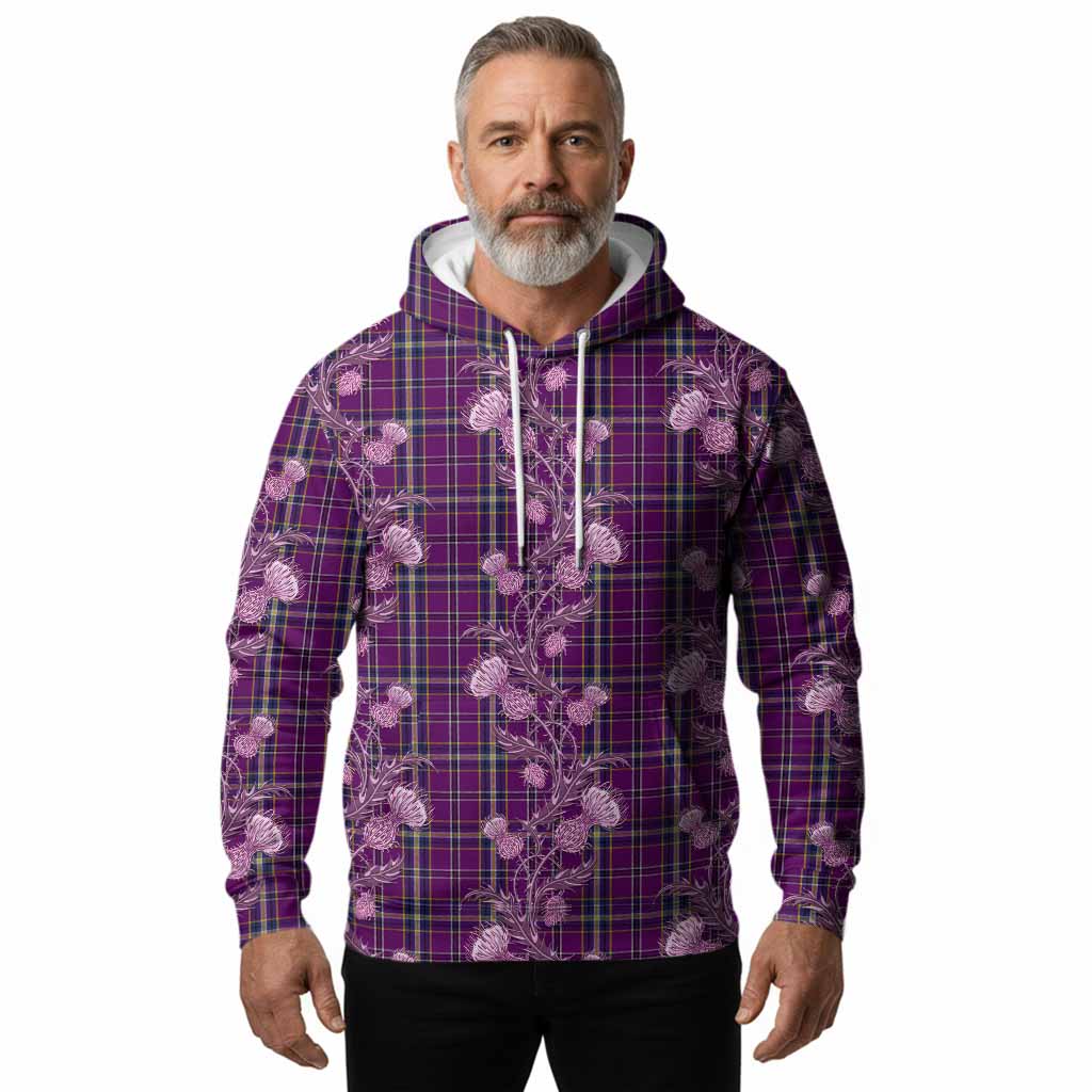 O'Riagain Tartan Hoodie Seamless Scottish Thistle Flowers