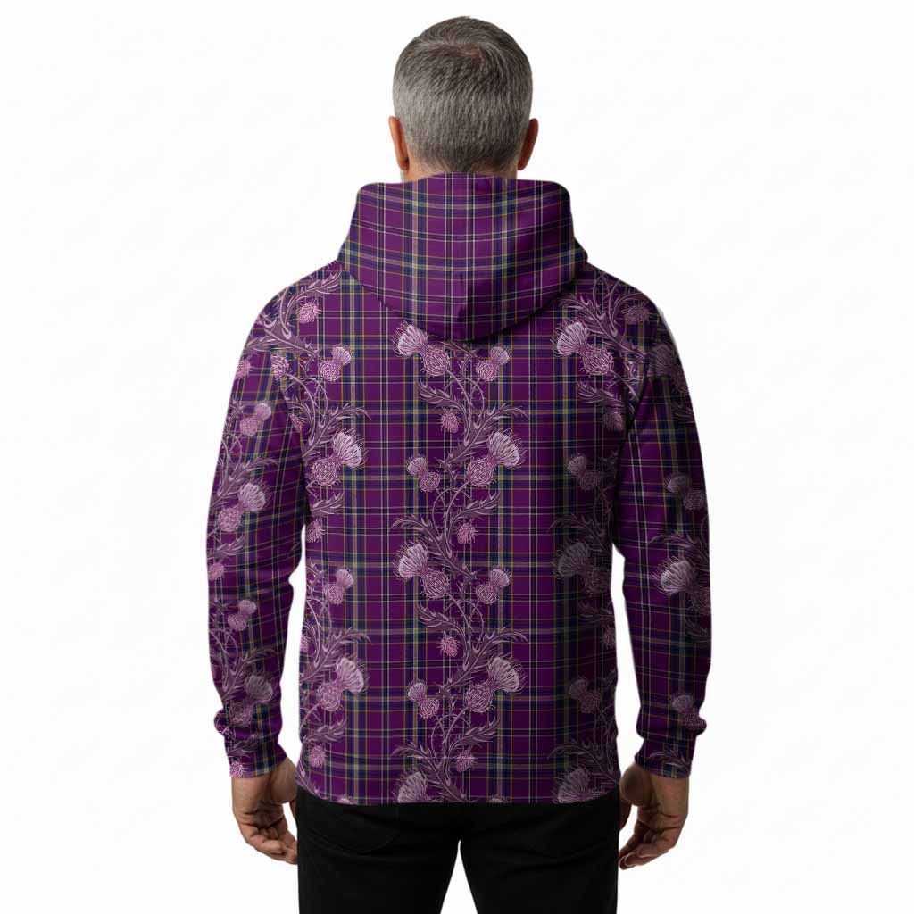 O'Riagain Tartan Hoodie Seamless Scottish Thistle Flowers