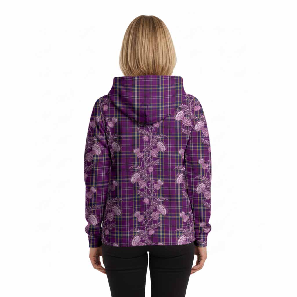 O'Riagain Tartan Hoodie Seamless Scottish Thistle Flowers