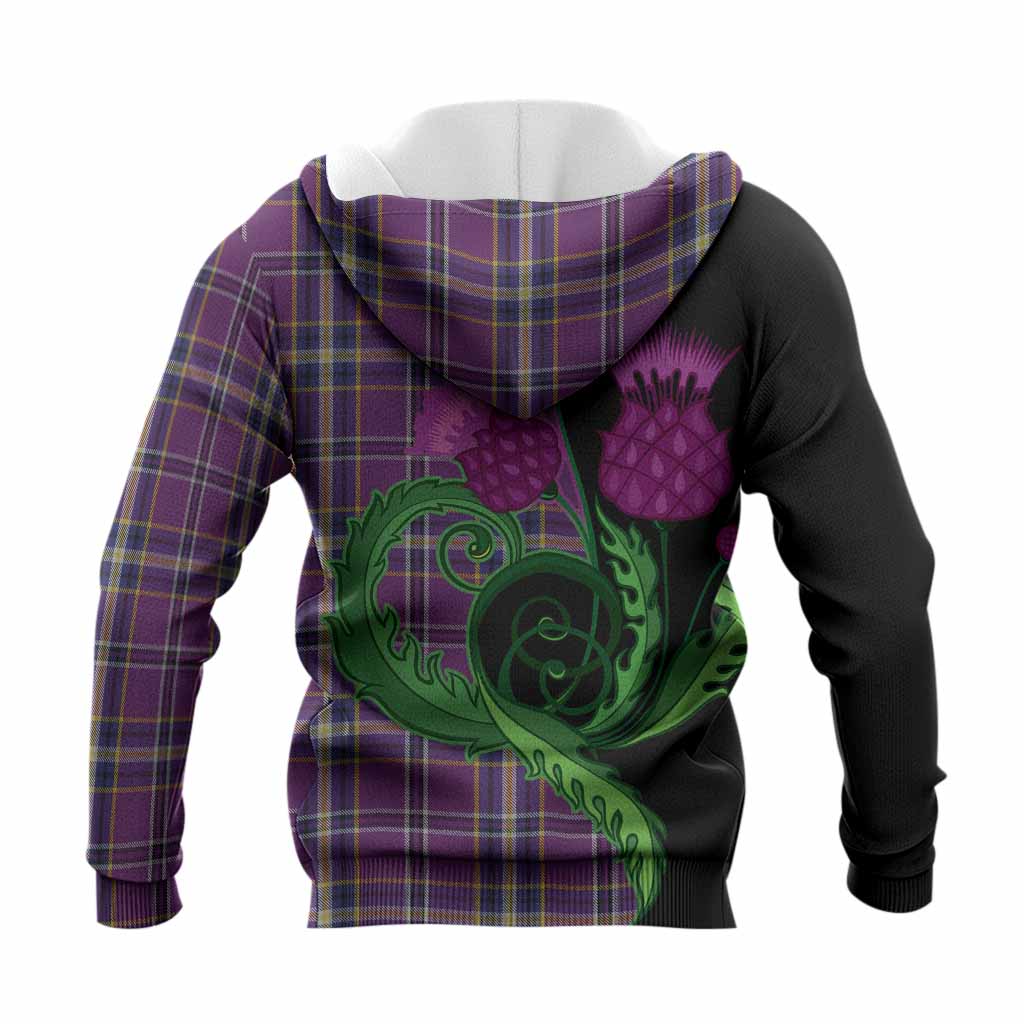 O'Riagain Tartan Knitted Hoodie Traditional Scottish Thistle