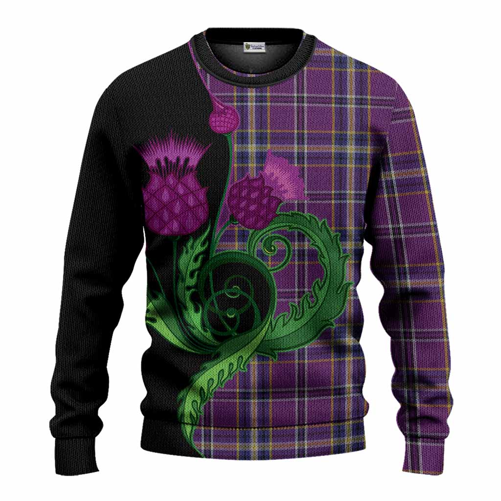 O'Riagain Tartan Knitted Sweater Traditional Scottish Thistle