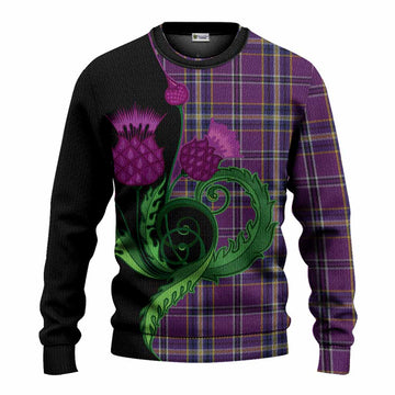 O'Riagain Tartan Knitted Sweater Traditional Scottish Thistle