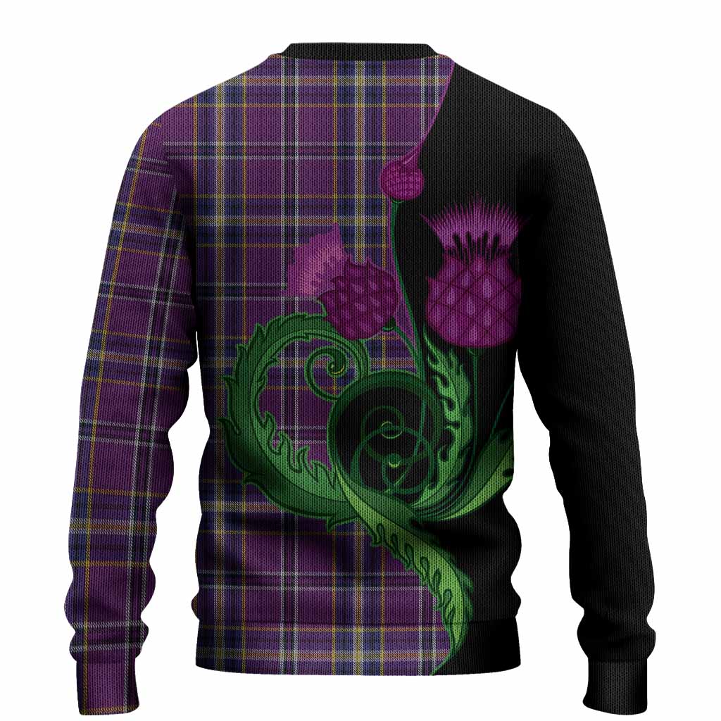 O'Riagain Tartan Knitted Sweater Traditional Scottish Thistle