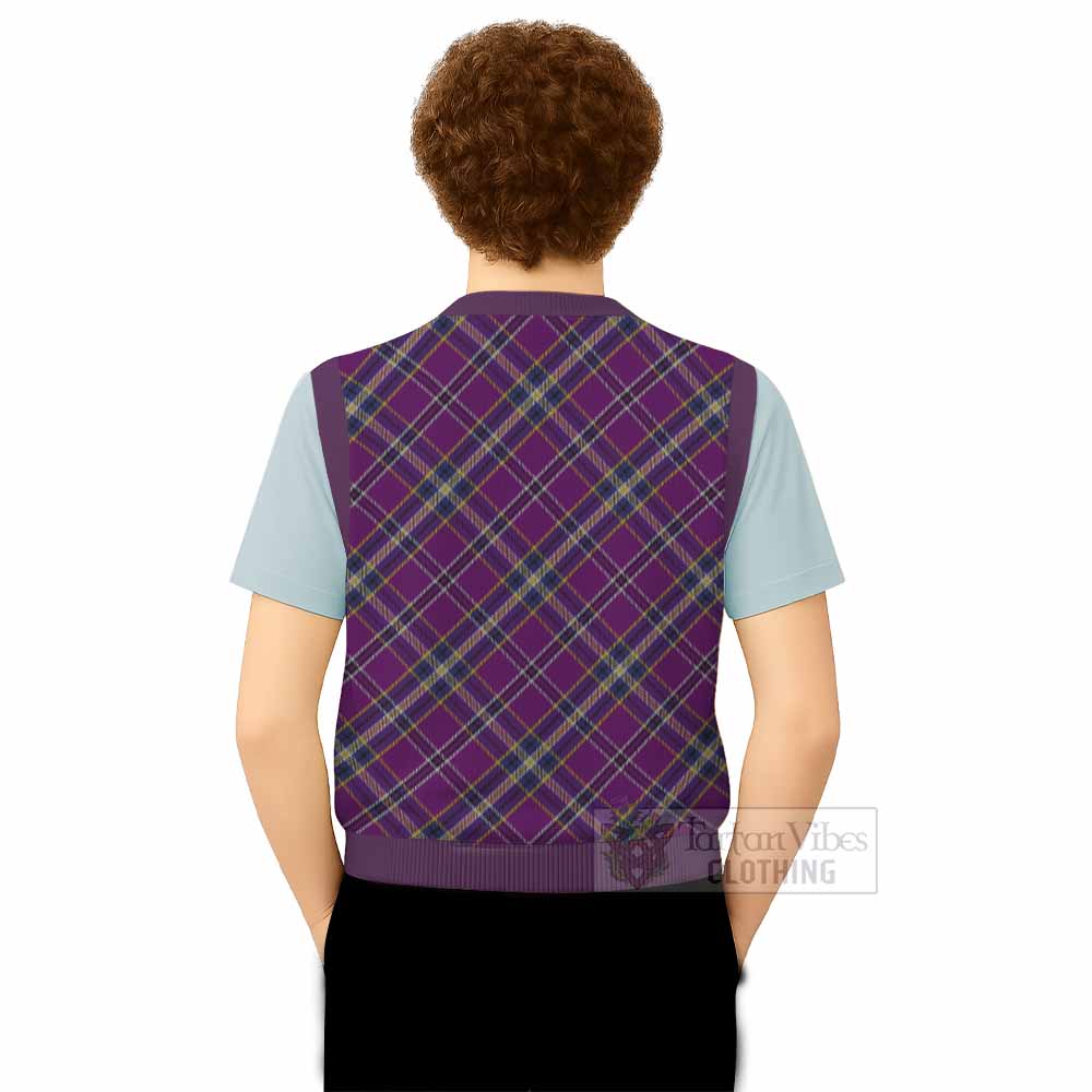 O'Riagain Tartan  Knitted V-Neck Vest Cross Style