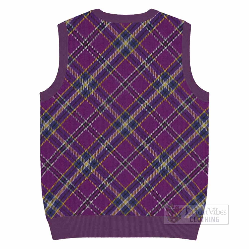 O'Riagain Tartan  Knitted V-Neck Vest Cross Style