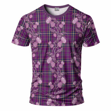 O'Riagain Tartan T-Shirt Seamless Scottish Thistle Flowers